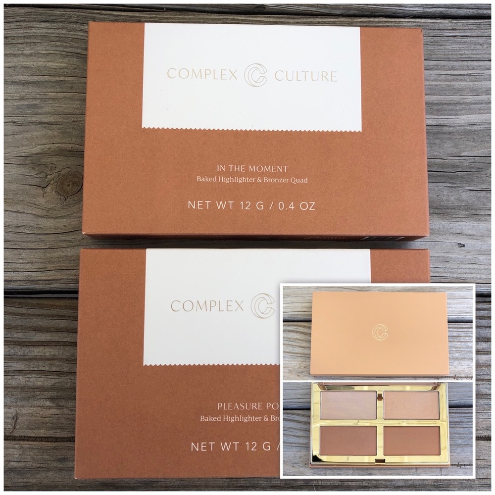 2x COMPLEX CULTURE BEAUTY Baked Highlighter & Bronzer Quad